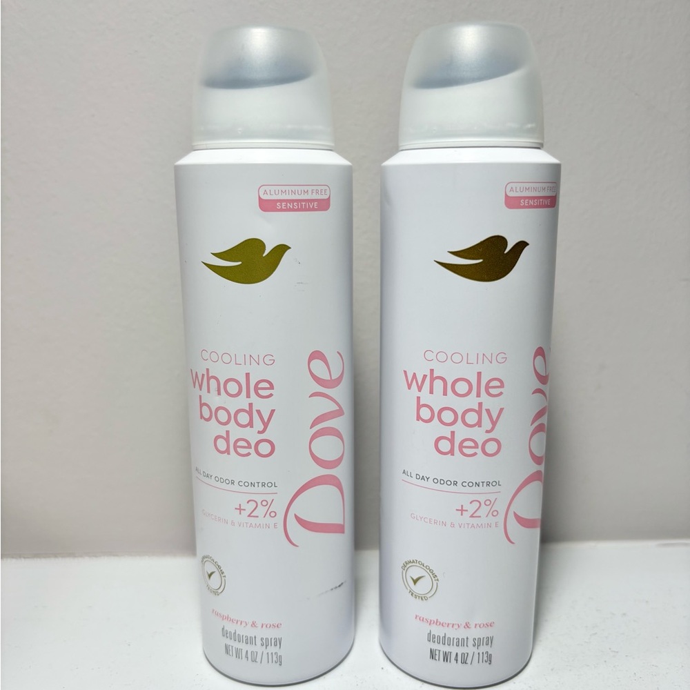 Dove Cooling Whole Body Deo Spray Raspberry & Rose - 2 Pack